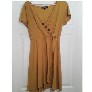 Mustard yellow Size large 10/12 stretchy dress